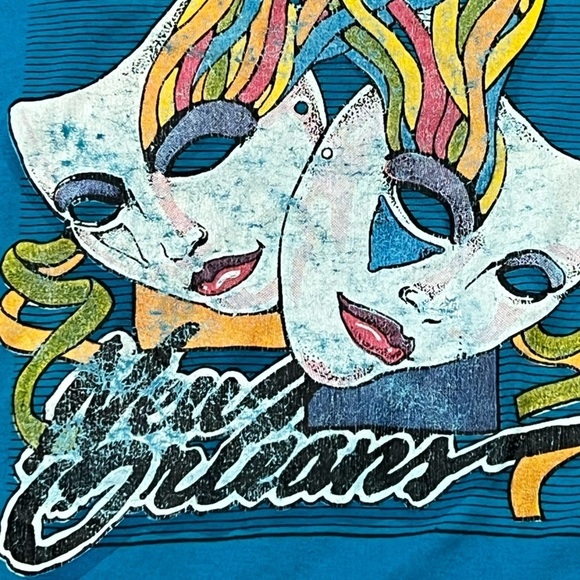 Vintage 1980s New Orleans Bourbon Street Tourism Vacation 80s tshirt - Picture 3 of 7